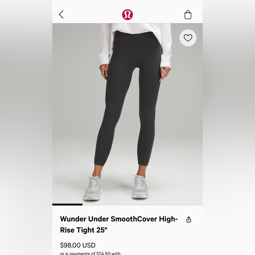 Lululemon Size 12 grey Wunder Under leggings